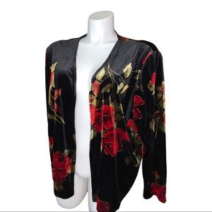 Jeffrey & Dara Evenings Woman by Tom Barra Floral Cardigan, Size 22W
